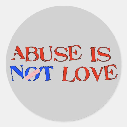 虐待は愛ではない ラウンドシール (正面)