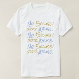 虐待への許しなき Men's エンパワーメントサポート ホワイト Tシャツ