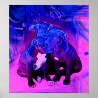 虐待を受けたピットブル子犬、信仰、希望、慈善団体 ポスター