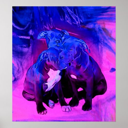 虐待を受けたピットブル子犬、信仰、希望、慈善団体 ポスター (正面)