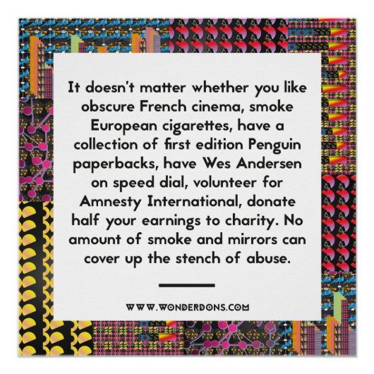 虐待を隠蔽クールできる量は無い ポスター (正面)