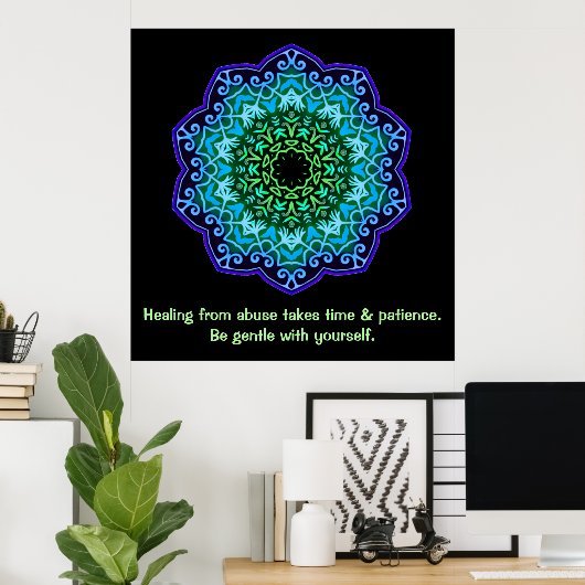 虐待マンダラポスターによる癒し感動的について ポスター (ホームオフィス)