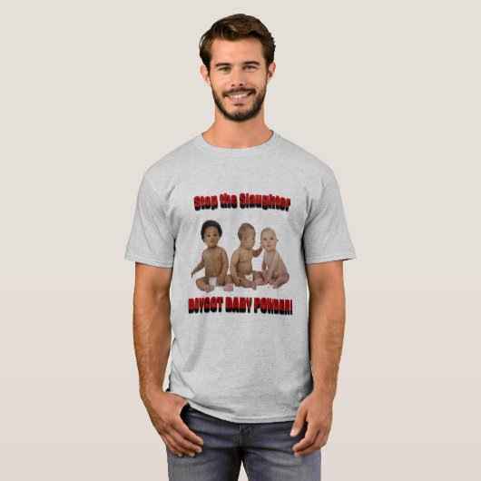 虐殺ストップ Tシャツ (正面フル)