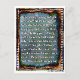 虚偽の告発ポストカード ポストカード