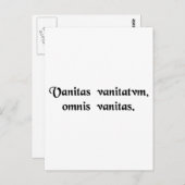 虚栄心は虚栄心、万物は虚栄心。 ポストカード (正面/裏面)