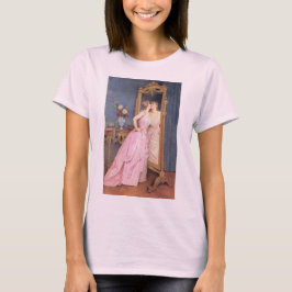 虚栄（美しい女性が鏡で自分自身を眺める） Tシャツ