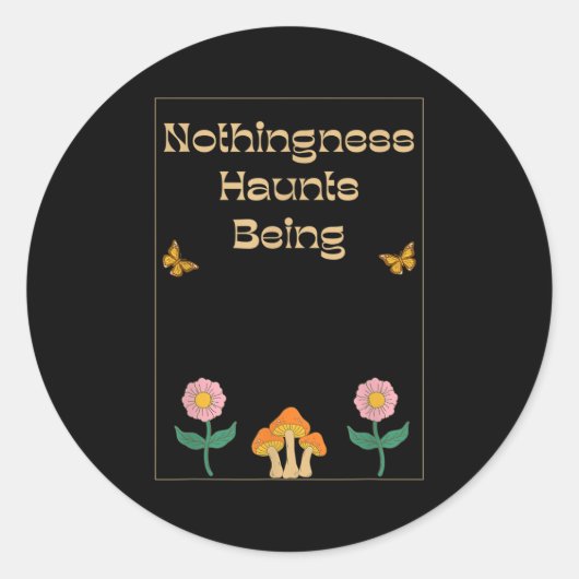 虚無実存主義ニヒリズム哲学Quo ラウンドシール (正面)