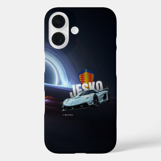 虚空のハイパーカー - 超現実的なスーパーカーとブラックホール Case-Mate iPhoneケース (裏面)