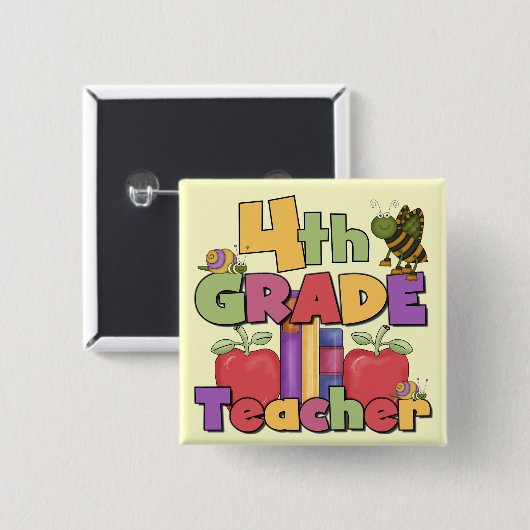 虫およびりんごの第4等級のTシャツおよびギフト 缶バッジ (正面&裏面)