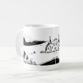 虫およびカテドラルを持つろばそして象 コーヒーマグカップ (正面左)