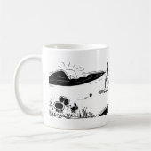 虫およびカテドラルを持つろばそして象 コーヒーマグカップ (左)