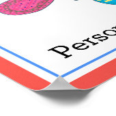 虫お洒落好きな子どもの虫アート ポスター (角)