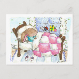 虫が付いているバニー ポストカード