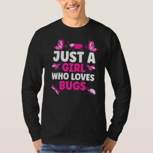 虫が大好きな女の子昆虫学者ロー Tシャツ
