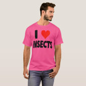 虫が大好き – ハート虫よけ虫よけ虫よけ Tシャツ (正面フル)