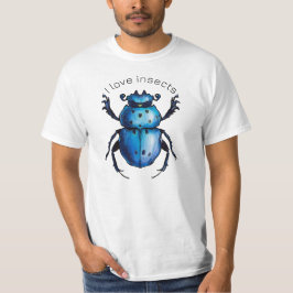 虫が大好き – ブルースカラブカブトムシ Tシャツ