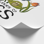 虫が好きな女の子だ ラッピングペーパー (角)