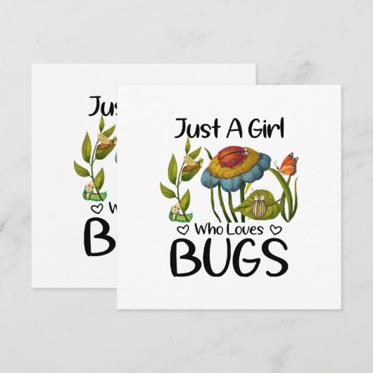 虫が好きな女の子だ 招待状 (正面/裏面)