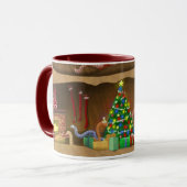 虫だらけのクリスマスのマグ マグカップ (正面左)