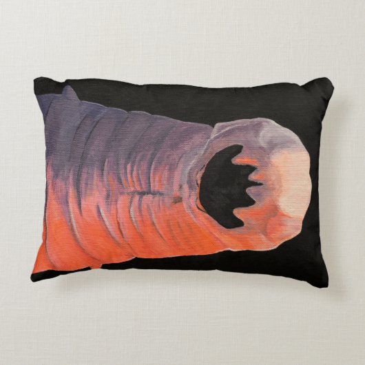 虫だらけ鉤虫の枕 アクセントクッション (裏面)