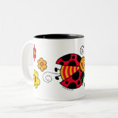 虫としてかわいいてんとう虫 ツートーンマグカップ (正面左)