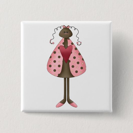 虫としてかわいい · てんとう虫の人形 缶バッジ (正面)