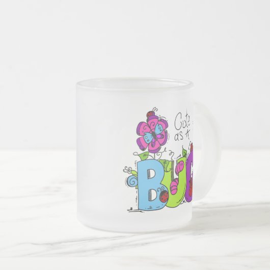 虫としてかわいい フロストグラスマグカップ (正面右)