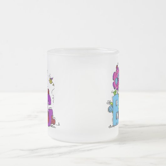 虫としてかわいい フロストグラスマグカップ (中央)