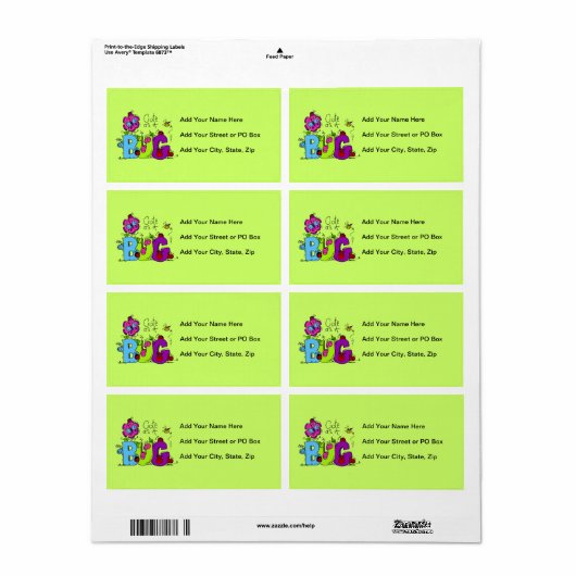 虫としてかわいい ラベル (フルシート)