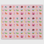 虫と花 ラッピングペーパー (フラット)