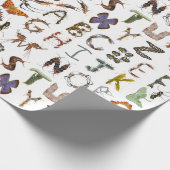 虫と虫のアルファベット – 怖い這い子供へ ラッピングペーパー (角)