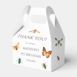 虫と虫のヴィンテージ男の子の誕生日パーティー フェイバーボックス