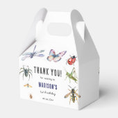 虫と虫のヴィンテージ男の子の誕生日パーティー フェイバーボックス (裏面サイド)