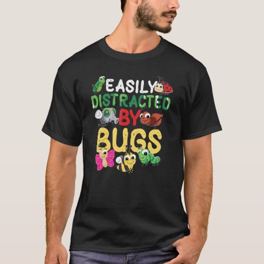 虫に簡単に気を取られる昆虫Science Bug Natu Tシャツ (正面)