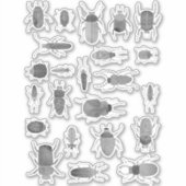 虫に虫絵画虫 シール (正面)
