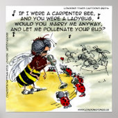 虫のおもしろいナイトクラブ歌手ポスター ポスター (正面)