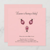 虫のようにかわいい ・ 3匹のてんとう虫 招待状 (正面/裏面)