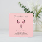 虫のようにかわいい ・ 3匹のてんとう虫 招待状 (スタンド正面)