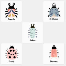 虫のように可愛いカラフルパーソナライズされた新学期