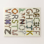 虫のアルファベット – アルファベットのバグ ジグソーパズル (横)