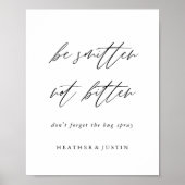 虫のスプレー結婚サインを受けない ポスター (正面)