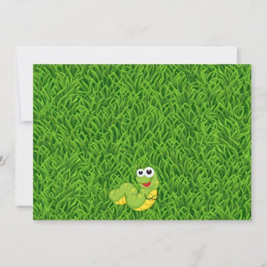 虫のテーマはパーティの招待状をからかいます 招待状 (裏面)