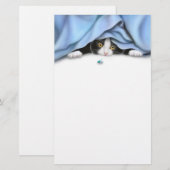 虫のハンター猫の文房具 便箋 (正面/裏面)