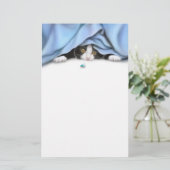 虫のハンター猫の文房具 便箋 (スタンド正面)