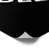 虫のフンは蜂のプンおもしろいダークBG ポスター (角)