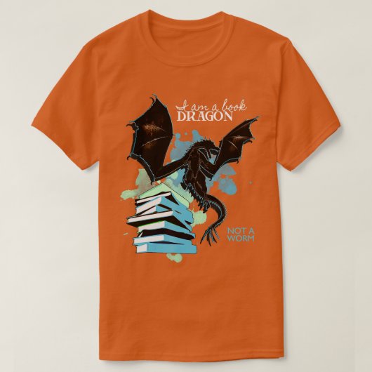 虫の好きじゃない本読龍だ Tシャツ (デザイン正面)