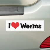 虫の好きハート バンパーステッカー (車上)