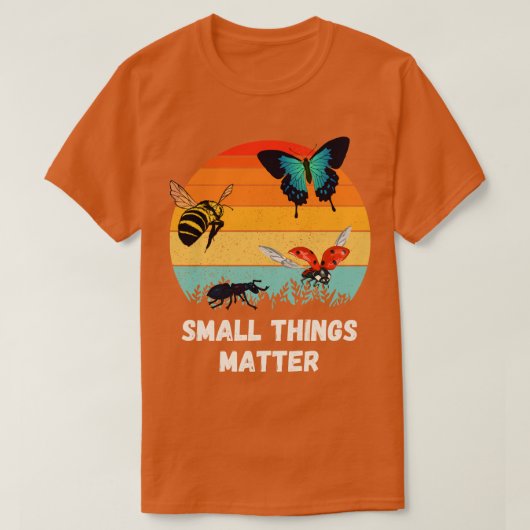 虫の小さなもの虫の昆虫学 Tシャツ (デザイン正面)
