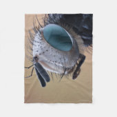 虫の巣頭を閉じる フリースブランケット (正面)