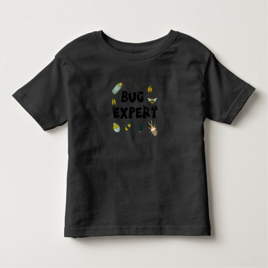 虫の巧妙な昆虫の虫の大ミミズのカブトムシ トドラーTシャツ (正面)